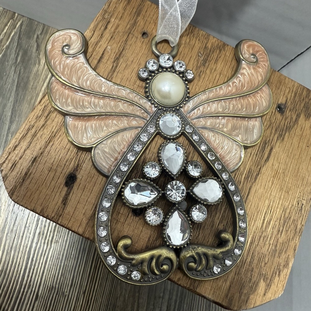 Pewter And Enamel Guardian Angel Ornament - Picture 3 of 7